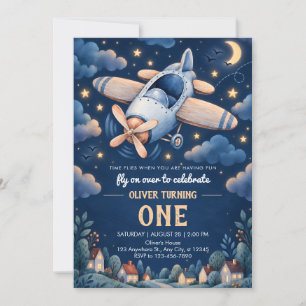 Little Pilot First Birthday Invitation