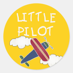 Little Pilot Tshirts and Gifts Classic Round Sticker
