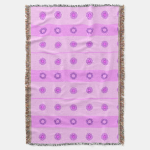 Little Pink and Purple Flowers Pattern Throw Blanket
