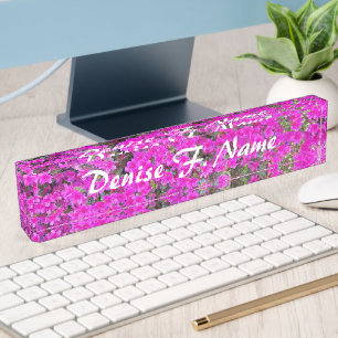 Little Pink Azaleas Personalised Floral Nameplate