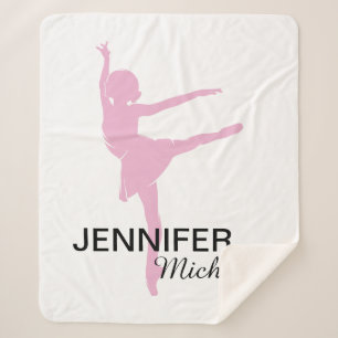 Little Pink Ballerin]a Sherpa Blanket