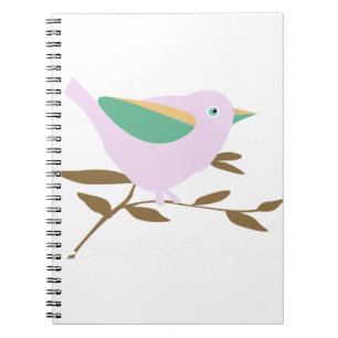Little pink bird spiral notebook