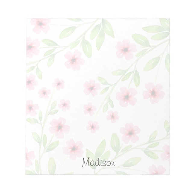 Little Pink Blossoms  Notepad (Front)