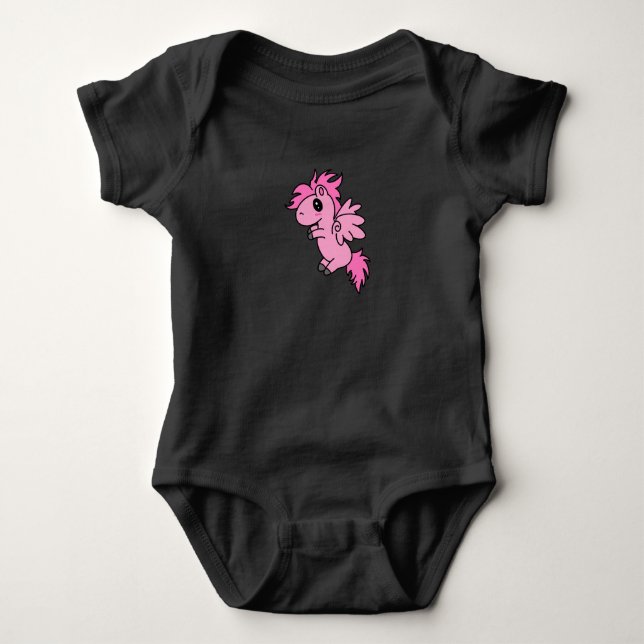 Little Pink Pegasus Baby Top (Front)