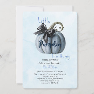 Little pink pumpkin bow is on the way3 invitation
