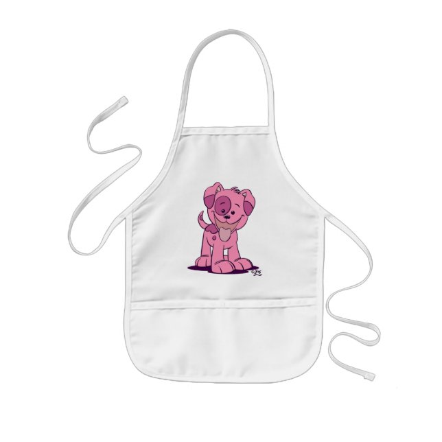 Little pink puppy Cooking Apron (Front)