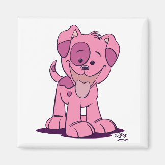 Little pink puppy magnet