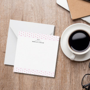 Little Pink Triangles Personalised Note Cards