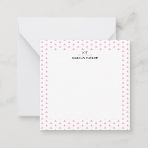 Little Pink Triangles Personalised Note Cards