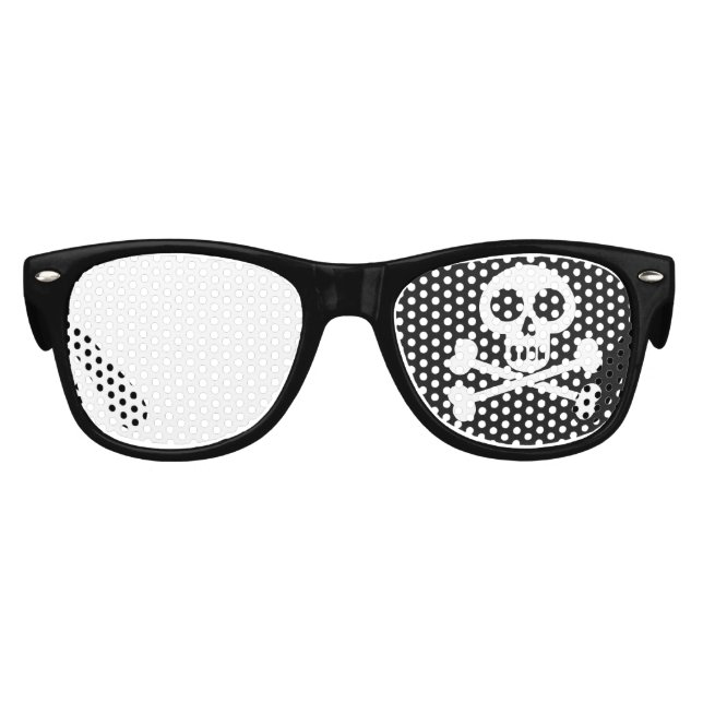Little Pirate Kids Skull and Crossbones Birthday  Kids Sunglasses (Front)