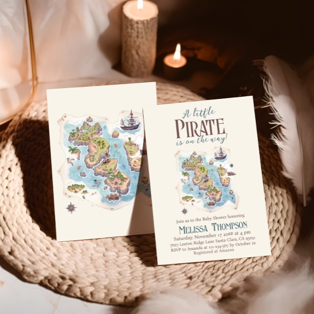 Little Pirate Nautical It's Boy Baby Shower Invitation (Creator Uploaded)