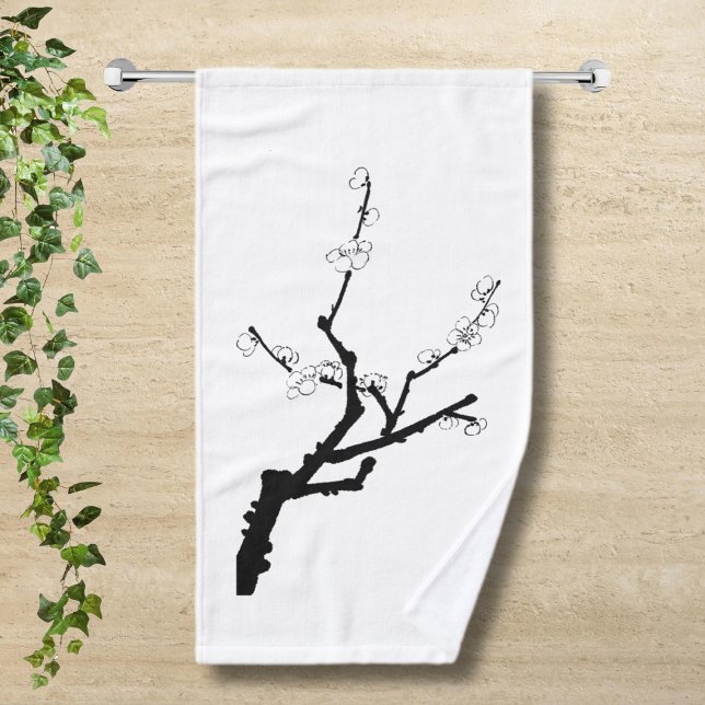 Little Plum Blossom Twig Hand Towel (Creator Uploaded)