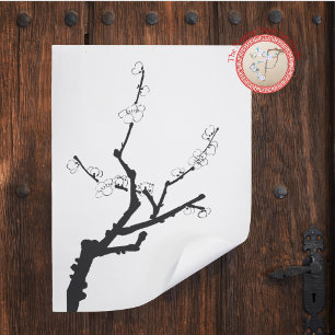 Little Plum Blossom Twig Photo Print