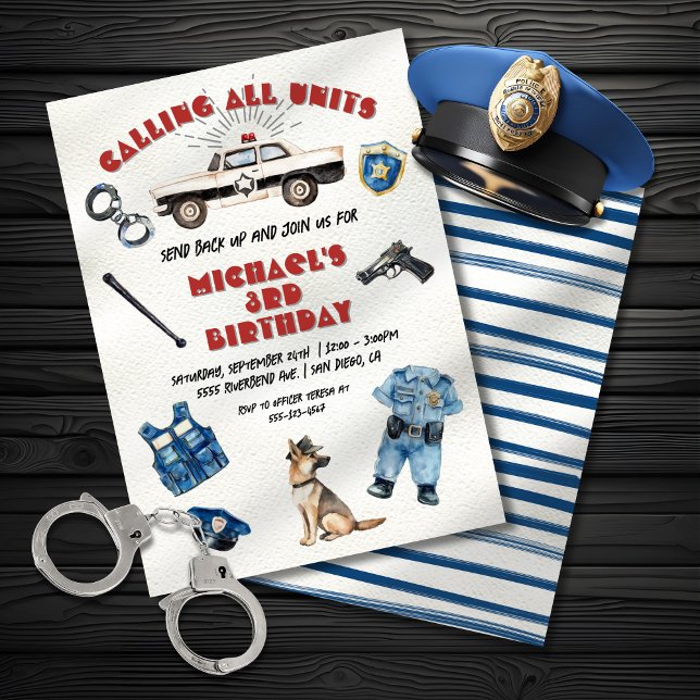 LIttle Police Officer Birthday Party Invitation (Creator Uploaded)