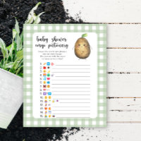 Little potato - baby shower emoji pictionary game