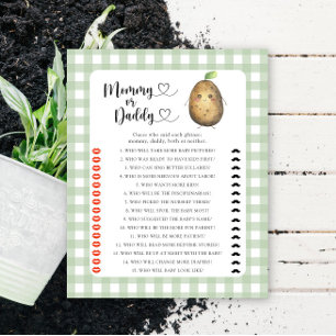 Little Potato - mummy or daddy baby shower game