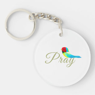 Little Prayer Bird  Key Ring