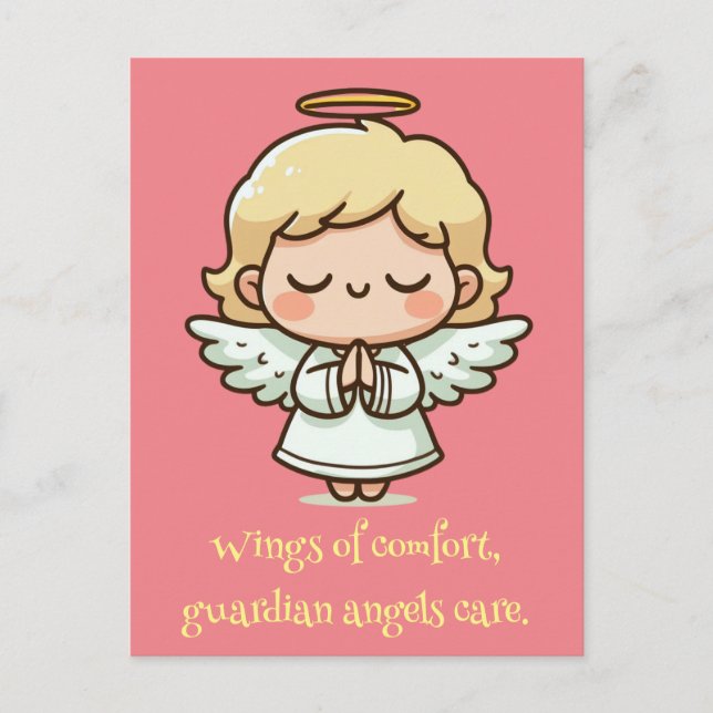 Little praying angel postcard (Front)