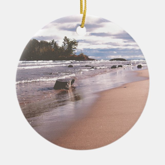 Little Presque Isle Ceramic Tree Decoration (Front)