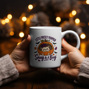 Little Prickly Pumpkin Hedgehog Shirt Halloween Two-Tone Coffee Mug
