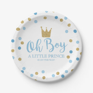 Little Prince Baby Shower Paper Plate 7"