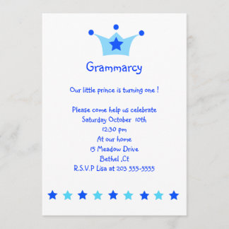 little prince birthday invitation 2