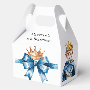 Little Prince Boy's First Birthday Party Favour Box