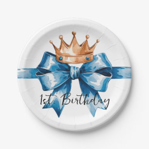 Little Prince Boy's First Birthday Party Paper Plate