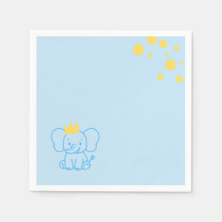 Little Prince Elephant Baby Shower Cocktail Napkin
