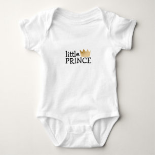 Little Prince Gold Crown Baby Bodysuit