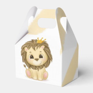 Little Prince Lion Boy Baby Shower Favour Box