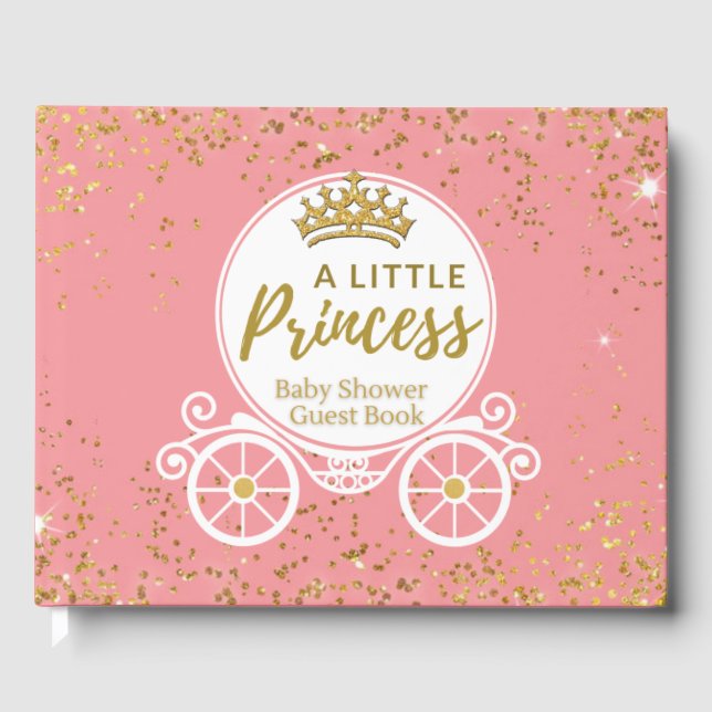 Little Princess Baby Shower For Girls Guest Book (Front)