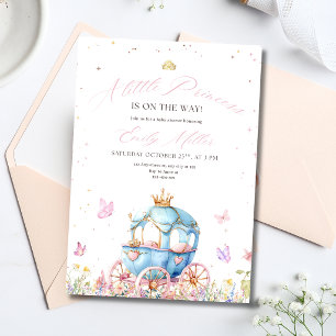 Little Princess Baby Shower Pink Royal Theme Girl Invitation
