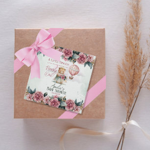 Little Princess Bear Bearly Wait Girl Baby Shower Favour Tags