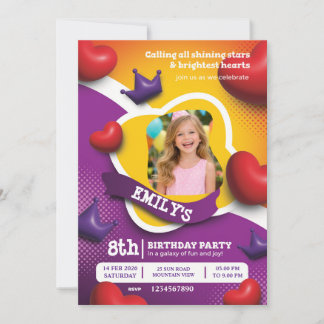 Little Princess Birthday Invite – Fairytale Crown 