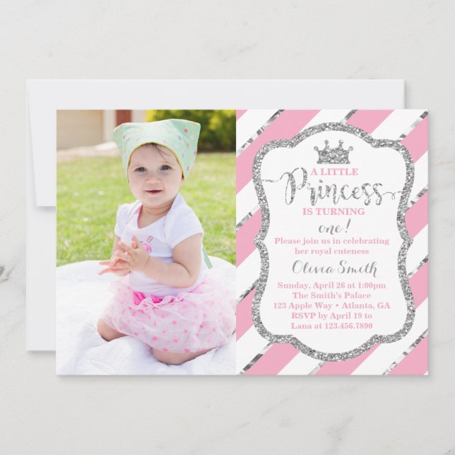Little Princess Birthday Party Invitation (Front)