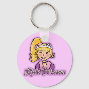 Little Princess blonde hair lilac keychain