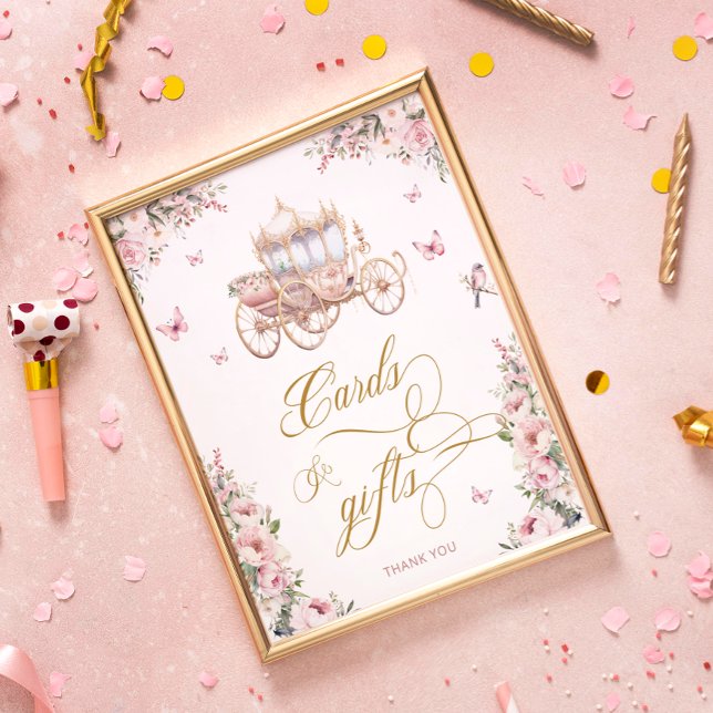 Little Princess Blush Pink Floral Cards and Gifts Poster (Creator Uploaded)