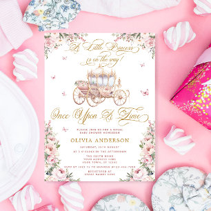Little Princess Carriage Fairytale Girl Shower Invitation