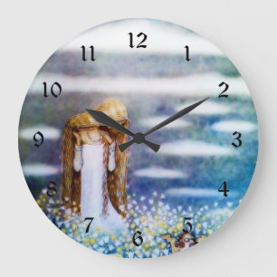 Little Princess Cottongrass Large Clock