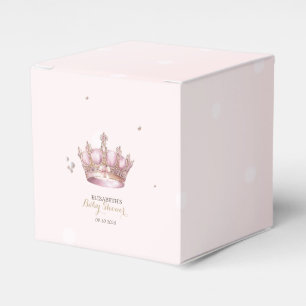 Little Princess Crown Pearls Dots Baby Shower Favour Box
