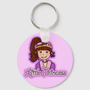 "Little Princess" dark hair lilac keychain