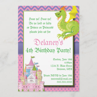 Little Princess Fairy Tale Party Invitation
