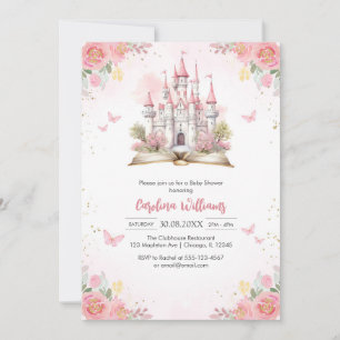 Little Princess Fairytale Castle Girl Baby Shower  Invitation