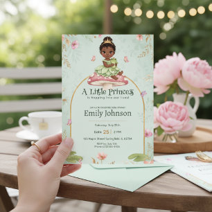 Little Princess Frog Baby Shower Invite