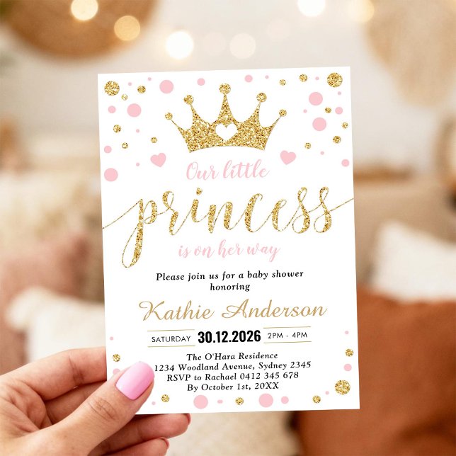 Little Princess Girl Baby Shower Invitation (Creator Uploaded)