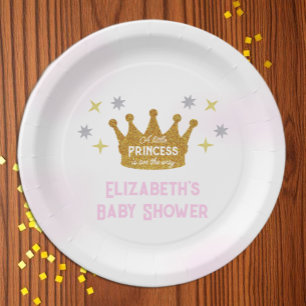 Little Princess Girl Baby Shower Paper Plate