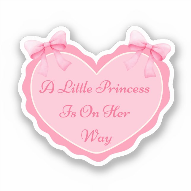 little princess,girl baby shower pink heart cute (Front)