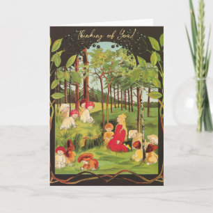 Little Princess in the Forest Greeting Card