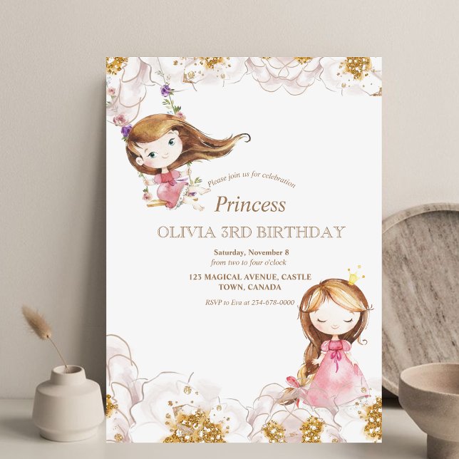 Little Princess Kids Birthday Party Invitations  (Creator Uploaded)